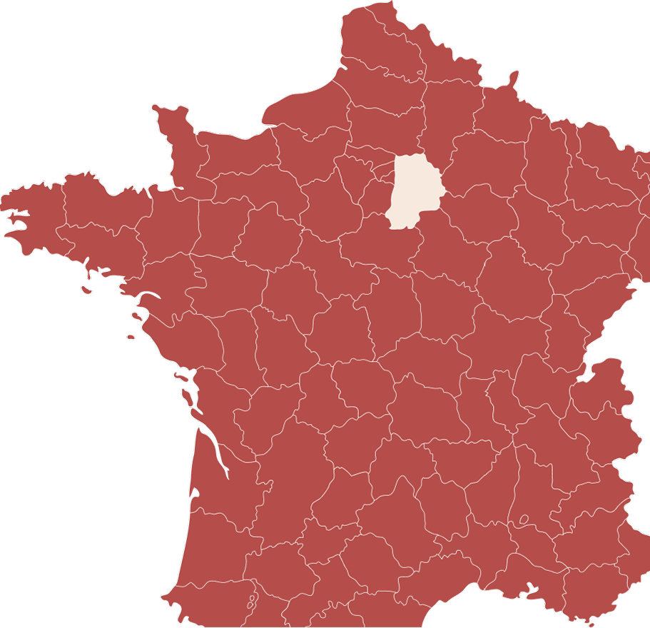 Carte de France - Zone d'intervention Seine-et-Marne
